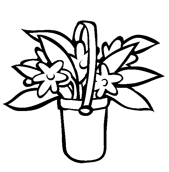 Free May Basket Coloring Pages